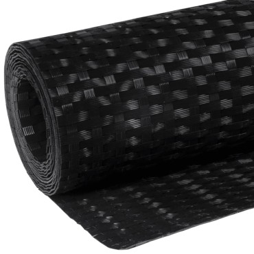 vidaXL Διαχωριστικό Βεράντας Μαύρο 1000x80cm από Συνθετικό Ρατάν