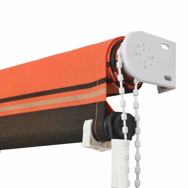 vidaXL Τέντα Συρόμενη Πορτοκαλί / Καφέ 250 x 150 εκ.