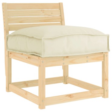 vidaXL Μαξιλάρι Κρεμ 50x50x12cm Ύφασμα Όξφορντ