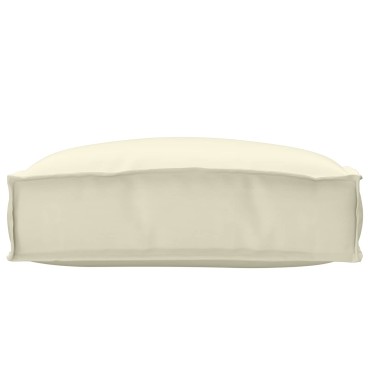 vidaXL Μαξιλάρι Κρεμ 50x50x12cm Ύφασμα Όξφορντ