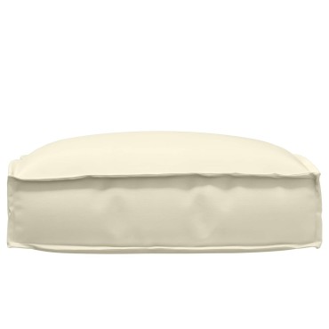 vidaXL Μαξιλάρι Κρεμ 50x50x12cm Ύφασμα Όξφορντ