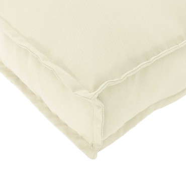 vidaXL Μαξιλάρι Κρεμ 50x50x12cm Ύφασμα Όξφορντ