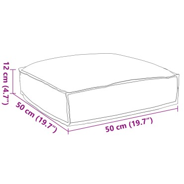 vidaXL Μαξιλάρι Κρεμ 50x50x12cm Ύφασμα Όξφορντ