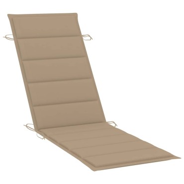 vidaXL Ξαπλώστρες 2 τεμ. από Μασίφ Ξύλο Ακακίας με Μαξιλάρια 184x55x64cm