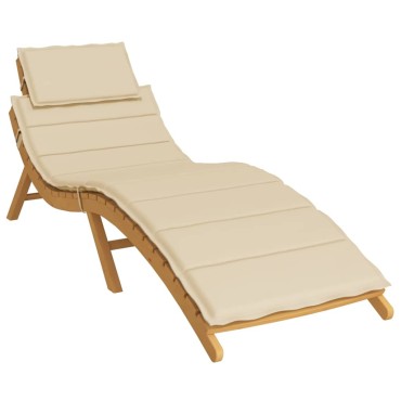 vidaXL Μαξιλάρι Ξαπλώστρας Μπεζ 186x58x4cm από Ύφασμα Oxford