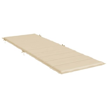 vidaXL Μαξιλάρι Ξαπλώστρας Μπεζ 186x58x4cm από Ύφασμα Oxford