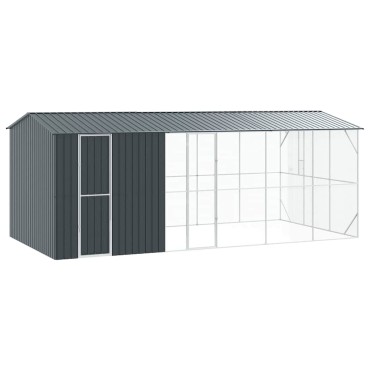 vidaXL Κλουβί Πουλιών Ανθρακί 645 x 310 x 247 εκ Επικαλυμμένος Χάλυβας