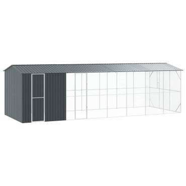 vidaXL Κλουβί Πουλιών Ανθρακί 860 x 310 x 247 εκ Επικαλυμμένος Χάλυβας