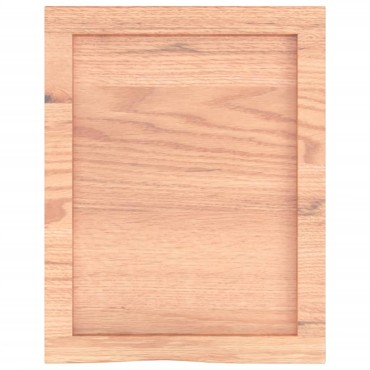 vidaXL Ράφι Τοίχου Ανοιχτό Καφέ 40x50x(2-4)cm Επεξ. Μασίφ Ξύλο Δρυός 1 τεμ.