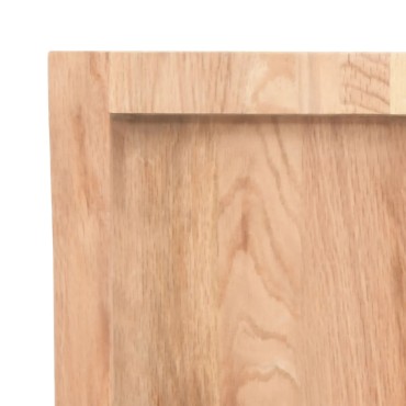 vidaXL Ράφι Τοίχου Ανοιχτό Καφέ 40x50x(2-4)cm Επεξ. Μασίφ Ξύλο Δρυός 1 τεμ.
