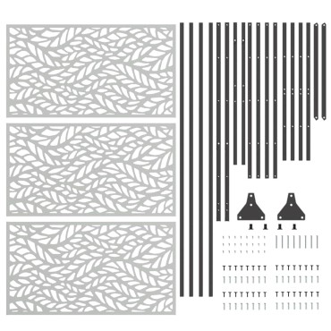 vidaXL Οθόνη Ιδιωτικότητας 100x50x180cm Γαλβανισμένος Χάλυβας