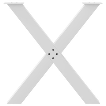 vidaXL Πόδια Τραπεζαρίας σε Σχήμα Χ 3 τεμ. Λευκά 80x(72-73)cm Ατσάλι