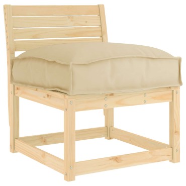 vidaXL Μαξιλάρι Μπεζ 50x50x12cm Ύφασμα Όξφορντ