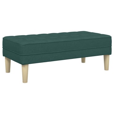 vidaXL παγκάκι με μαξιλάρι Σκούρο Πράσινο 113x57x39cm ύφασμα