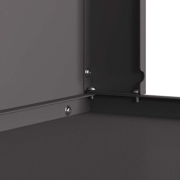 vidaXL Φωτιά Μαύρο 80 x 50 x 96 εκ. Ψυχρής έλασης χάλυβας