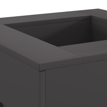 vidaXL Φωτιά σε μπολ Μαύρο 60 x 60 x 30 cm Ατσάλι Σκληρυθέν στον Αέρα