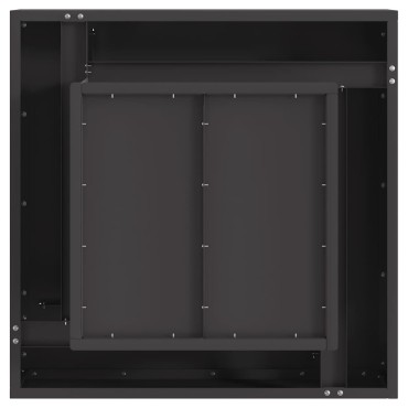 vidaXL Φωτιά σε μπολ Μαύρο 60 x 60 x 30 cm Ατσάλι Σκληρυθέν στον Αέρα