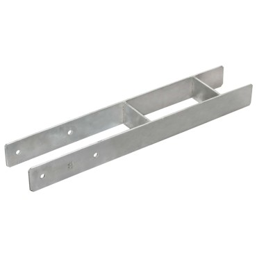 vidaXL Στηρίγματα Περίφραξης 6 τεμ Ασημί 10x6x60 εκ. Γαλβανισμ. Ατσάλι