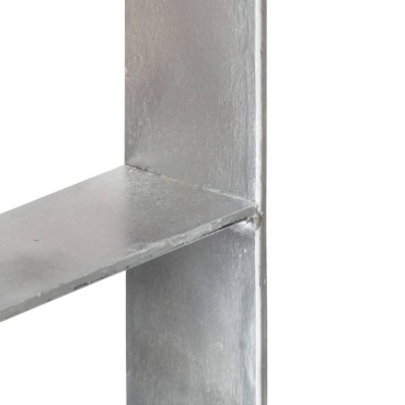 vidaXL Στηρίγματα Περίφραξης 6 τεμ Ασημί 10x6x60 εκ. Γαλβανισμ. Ατσάλι