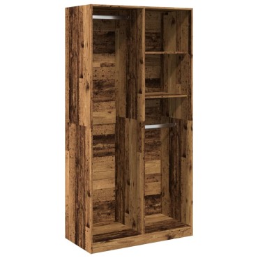vidaXL Ντουλάπα Όψη Παλαιού Ξύλου 100x50x200cm από Επεξεργασμένο Ξύλο 1 τεμ.