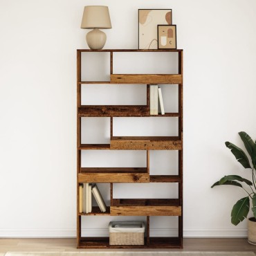 vidaXL Βιβλιοθήκη Όψη Παλαιού Ξύλου 100x33x187,5cm Επεξεργασμένο Ξύλο 1 τεμ.