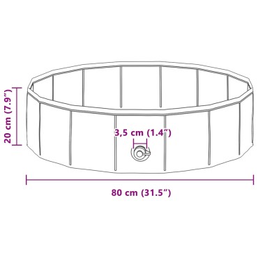 vidaXL Πισίνα για Παιδιά Μπλε Ø 80 x 20 cm
