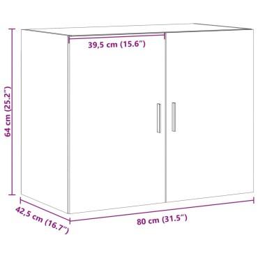 vidaXL Ντουλάπι Τοίχου Λευκό 80x42,5x64cm από Επεξεργασμένο Ξύλο 1 τεμ.