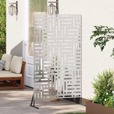 vidaXL Οθόνη Ιδιωτικότητας 100x50x180cm Ανοξείδωτο Ατσάλι Ασημί
