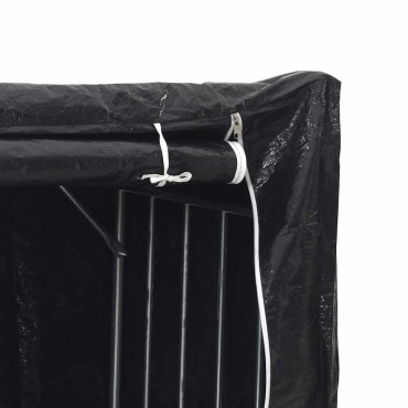 vidaxL Ράφι για καυσόξυλα με κάλυμμα βροχής 200x40x200 εκ.