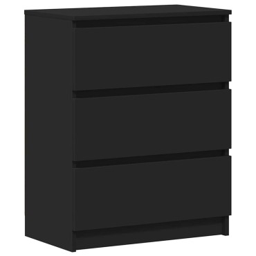 vidaXL Συρταριέρα Μαύρη 60x35x76cm από Επεξεργασμένο Ξύλο 1 τεμ.