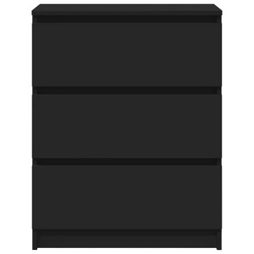 vidaXL Συρταριέρα Μαύρη 60x35x76cm από Επεξεργασμένο Ξύλο 1 τεμ.