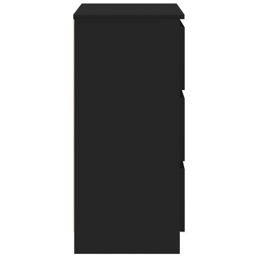 vidaXL Συρταριέρα Μαύρη 60x35x76cm από Επεξεργασμένο Ξύλο 1 τεμ.