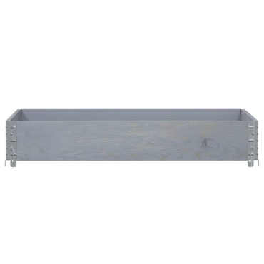 vidaXL Κολάρα Παλέτας Γκρι 120x80 εκ. από Μασίφ Ξύλο Πεύκου