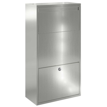 vidaXL Θυρίδα Πακέτων Ασημί 44 x 22 x 82 εκ. Επικαλυμμένος Χάλυβας