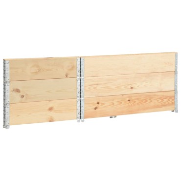 vidaXL Κολάρα Παλέτας 3 τεμ. 80 x 120 εκ. από Μασίφ Ξύλο Πεύκου