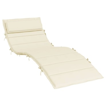 vidaXL Μαξιλάρι Ξαπλώστρας Κρεμ 180x60x4cm από Ύφασμα Oxford