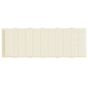 vidaXL Μαξιλάρι Ξαπλώστρας Κρεμ 180x60x4cm από Ύφασμα Oxford