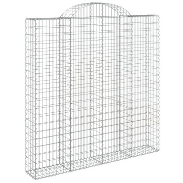vidaXL Συρματοκιβώτιο Τοξωτό 200x30x200/220εκ. από Γαλβανισμένο Χάλυβα
