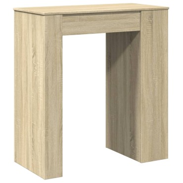 vidaXL Τραπέζι Μπαρ με Ράγες Sonoma Δρυς 95x47x103,5cm Επεξεργ. Ξύλο 1 τεμ.