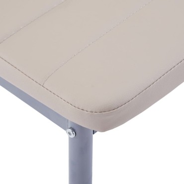 vidaXL Σετ Τραπεζαρίας 5 τεμ. Χρώμα Καπουτσίνο 105x60x74cm