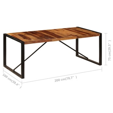 vidaXL Τραπεζαρία 200x100x75cm από Μασίφ Ξύλο Ακακίας 1 τεμ.