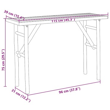 vidaXL Τραπέζι Κονσόλα 115x39x75cm από Μπαμπού