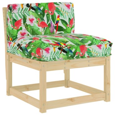 vidaXL Μαξιλάρι Floral Πολύχρωμο 80x40x12cm Ύφασμα Όξφορντ
