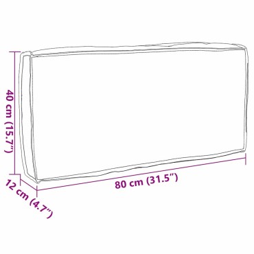 vidaXL Μαξιλάρι Ύφασμα Όξφορντ Πολύχρωμο 80x40x12cm