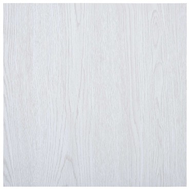 vidaXL Πλάκες Δαπέδου Λευκό ξύλο 5,11 τ.μ. 55 τμχ. PVC