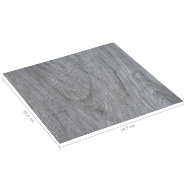 vidaXL Πλάκες Δαπέδου Ανοιχτό γκρι 5,11 τ.μ. 55 τεμ. PVC