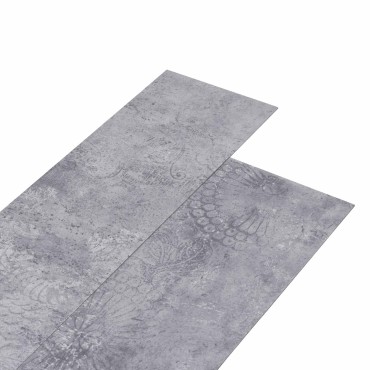 vidaXL Πλάκες Δαπέδου Γκρι Τσιμέντο 5,02 m² 36 τμχ. PVC