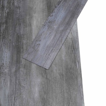 vidaXL Πλάκες Δαπέδου Γυαλιστερό Γκρι 5,02 m² 36 τμχ. PVC