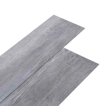 vidaXL Πλάκες Δαπέδου Ματ Ξύλο Γκρι 5,02 m² 36 τμχ. PVC