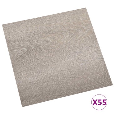 vidaXL Πλάκες Δαπέδου ξύλο 5,11 τ.μ. 55 τμχ. PVC
